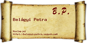 Belágyi Petra névjegykártya